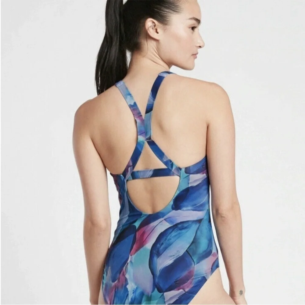 NWT Athleta Malibu Printed One Piece Swimsuit Women’s Medium